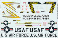  Experts Choice Decals  1/48 Convair F-106A Delta Dart 191FIG 'Six Pack' Michigan ANG Selfridge Air Force Base black/yellow check rudder EC4831