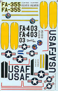  Experts Choice Decals  1/48 Lockheed F-94B Starfire (2) 51-5355 68FIS 1951; 51-5403 319FIS 'Dark Eyes'. Both Suwon, Korea based EC4833