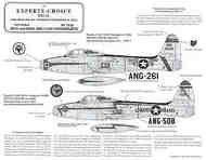  Experts Choice Decals  1/72 Republic F-84E Air National Guard (4) 49-2261or 51-508 162FIS; 51-638 166FIS, all Ohio ANG 1956; 51-508 124FIS Iowa ANG EC7228