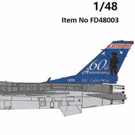 Lockheed-Martin F-16C Wisconsin ANG 176th FS 60th Anniversary #FD48003