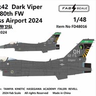  FabScale Studio  1/48 USAF Lockheed-Martin F-16CM Fighting Falcon Block42 - Pre-Order Item FD48016