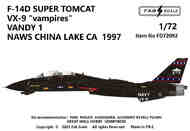 Grumman F-14D SUPER TOMCATVX-9 'vampires' VANDY 1 NAWS CHINA LAKE CA 1997 #FD72092