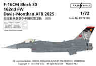 Lockheed-Martin F-16CM Blk 30 162nd FW Davis-Monthan Photo-etched Parts Included #FD72110