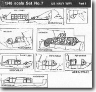  Falcon Industries  1/48 Canopies: WW II US Navy Fighters Part I FCV007