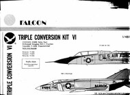  Falcon Industries  1/48 Convair F-106B Delta Dart; Republic F-105B and McDonnell F4H-1 (vacform) FNC006