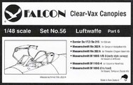 Clear-Vax Set No.56 Luftwaffe Part 6 Includes canopies for he Dornier Do.17Z-2/Do.17Z-7/Do.17Z-10/Do.215B-4/Do.215B-5 (ICM kits) Messerschmitt Me.262A #FNCV5648