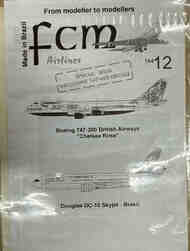  FCM Decals  1/144 Boeing 747-200 British Airways, DC-10 Sk FCM14412