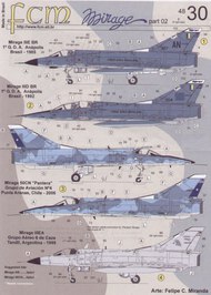  FCM Decals  1/48 Dassault Mirage III Part 2 (4) Brasil Air For FCM48030