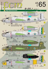  FCM Decals  1/48 North-American B-25J Mitchell - part 1 Brasil FCM48065