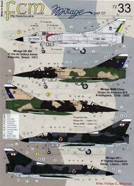  FCM Decals  1/72 Dassault Mirage III Pt 1 (3) FCM72033