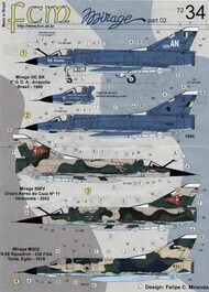  FCM Decals  1/72 Dassault Mirage III Part 2 (4) FCM72034