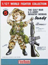  Fine Molds Models  1/12 Gulf War U.S. Infantry Woman & M16A2 Figure Kit FNMFT5