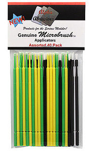  Flex-I-File/Alpha Abrasives  NoScale Assorted Applicator Brushes - Microbrush -- 10 Each of Ultrabrush, Fine, Regular & Superfine (40) FXF1400