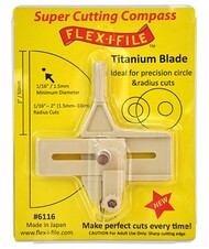  Flex-I-File/Alpha Abrasives  NoScale Super Cutting Compass w/Titanium Blade for Precision Circle & Radius Cuts FXF6116