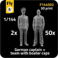 2 x captain + 50 x sailor with boater caps 3D-Printed #F144002