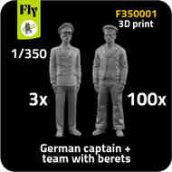 3 x captain + 100 x sailor with berets 3D-Printed #F350001