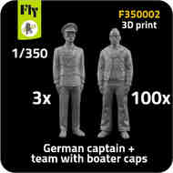 1 x captain + 10 x sailor with boater caps-Printed #F350002