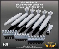  Flying Leathernecks  1/32 Mk-82 500lb bomb with conical fins (Vietnam to Desert Storm) (6) OUT OF STOCK IN US, HIGHER PRICED SOURCED IN EUROPE ORDFL322049
