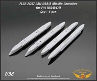  Flying Leathernecks  1/32 LAU-115/A Launcher (F/A-18 AIM-7, Dual AIM-9/120) 3D-Printed 4 Launchers OUT OF STOCK IN US, HIGHER PRICED SOURCED IN EUROPE ORDFL322057