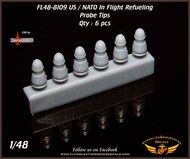  Flying Leathernecks  1/48 US/NATO in flight refuelling probe tips x 6 3D-Printed OUT OF STOCK IN US, HIGHER PRICED SOURCED IN EUROPE ORDFL488109