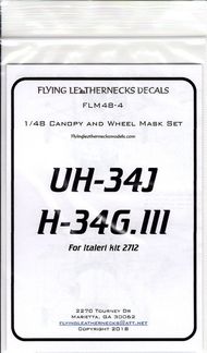  Flying Leathernecks  1/48 Sikorsky H-34G/UH-34J Sea Horse Canopy and Wheel Mask Set(designed to be used with Italeri kits)* FLM48-4