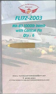 ORDFL172203 Mk.83 1000lb Bomb with Conical Fin Set #ORDFL1722003