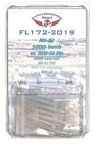 Mk.82 500lb Bomb with BSU-33 Fin M904 Nose Fuze Mk.43 TDD MXU-735 Nose Plug Bomb Set #ORDFL1722019
