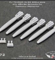  Flying Leathernecks  1/72 Thermally Protected Mk.82 500lb Bomb with BSU-86 Fin M904 Nose Fuze Mk.43 TDD MXU-735 Nose Plug Bomb Set OUT OF STOCK IN US, HIGHER PRICED SOURCED IN EUROPE ORDFL1722035