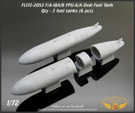  Flying Leathernecks  1/72 FPU-6/A Over Fuel Tank Set for early F-18A/B Hornet OUT OF STOCK IN US, HIGHER PRICED SOURCED IN EUROPE ORDFL1722053