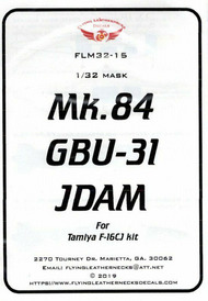 Mk.84 GBU-31 JDAM Mask Set (TAM F-16CJ kit) OUT OF STOCK IN US, HIGHER PRICED SOURCED IN EUROPE #ORDFLM32015