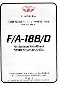 F-18B F-18D Hornet Canopy and Wheel Hub Mask Set (ACA kit) OUT OF STOCK IN US, HIGHER PRICED SOURCED IN EUROPE #ORDFLM32024