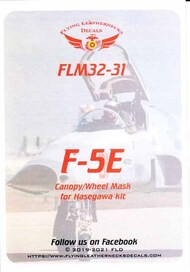 F-5E Tiger II Canopy and Wheel Hub Mask Set (HAS kit) #ORDFLM32031