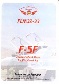 F-5F Tiger II Canopy and Wheel Hub Mask Set (KTH kit) #ORDFLM32033