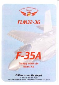 F-35A Lightning II Canopy Mask Set (ITA kit) #ORDFLM32036