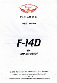 F-14D Tomcat Canopy/Wheel Mask Set (AMK kit) #ORDFLM48032
