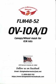 OV-10A OV-10D Bronco Canopy and Wheel Mask Set (ICM kit) #ORDFLM48052
