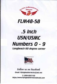 0.5 inch USN/USMC Number 0-9 (Longbeach 60 degree corner) #ORDFLM48058
