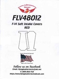 F-14 Tomcat Soft Intake Covers - Red #ORDFLV48012