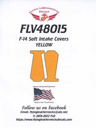 F-14 Tomcat Soft Intake Covers - Yellow #ORDFLV48015