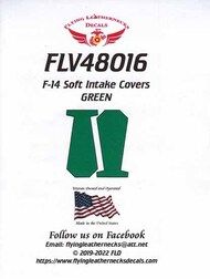 F-14 Tomcat Soft Intake Covers - Green #ORDFLV48016
