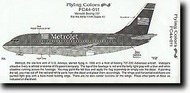  Flying Colors Decals  1/144 Metrojet Boeing 737-200 FC44011