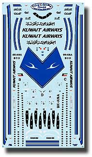  Flying Colors Decals  1/144 Kuwait Airways Airbus A340 FC44015