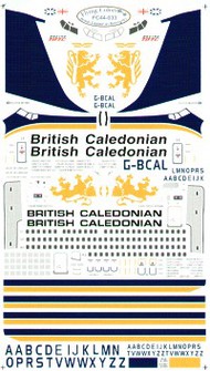  Flying Colors Decals  1/144 Boeing 707-320C BRITISH CALEDONIAN.Inc. 2 styles of lions FC44033