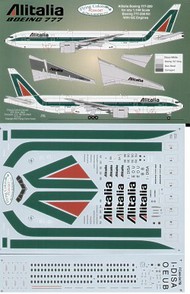  Flying Colors Decals  1/144 Boeing 777 ALITALIA I-DISA/I-DISB/I-DISE/I-DISO/I-DISU for aircraft with GE engines FC44047