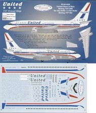  Flying Colors Decals  1/144 Boeing 737-200 UNITED Classic 'Stars and Bars' scheme - 72 city names FC44048