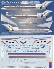  Flying Colors Decals  1/144 Boeing 727-200 UNITED Classic 'Stars and Bars' scheme - 727 Friend Ship FC44049