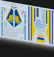 Singapore Airlines Boeing 777-300ER decal for the Revell and Zvezda Boeing 777-300ER kit #FC44055