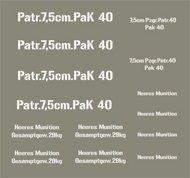 HQ-PAK01 1/6 German PaK 40 Paint Mask - Set 1 HQ-PAK01