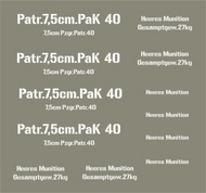 HQ-PAK02 1/6 German PaK 40 Paint Mask - Set 2 HQ-PAK02