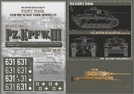 HQ-JPIII017 1/6 Panzer III Ausf.M, 6 Komp, II Abt., Pz.Reg-Hermann Goring, Italy 1944, Paint Mask HQ-JPIII017